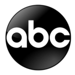 A black and white logo of the abc television network.