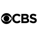 A black and white logo of the cbs television network.