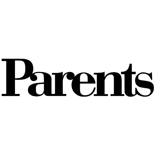 A black and white image of the word parents.
